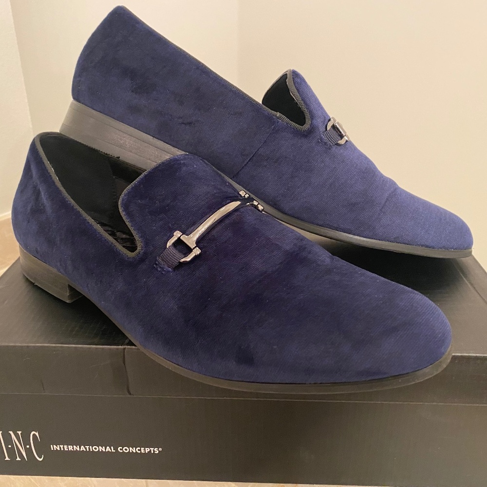 INC  international concepts Men’s  Velvet Slip On Tuxedo Loafers shoes Size 11.5